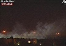Дым от развалин в Эр-Рияде. Кадр телеканала 'Эль-Арабийя'