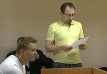 Алексей Навальный в суде 9 мая. Кадр Первого канала