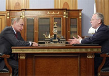 Встреча Путина и Нелидова. Январь 2011 г. Фото: gov.karelia.ru