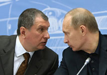 Владимир Путин и Игорь Сечин. Фото: premier.gov.ru