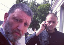 Сергей Пархоменко и Сергей Удальцов на встрече в Сахаровском центре. Фото из твиттера Ильи Яшина (@IlyaYashin)