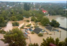 Наводнение в Крымске. Кадр любительской съемки