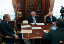 Встреча Путина с Федотовым, Лукиным и Титовым. Фото пресс-службы Кремля