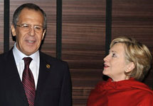 Хиллари Клинтон и Сергей Лавров. Фото AP