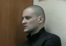 Опрос Удальцова в СКР. Кадр видеозаписи, показанной на Первом канале