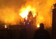 Пожар на газопроводе в Подмосковье. Фото МЧС