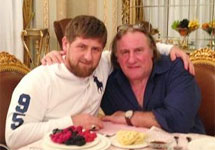 Жерар Депардье в гостях у Рамзана Кадырова. Фото: instagram.com/kadyrov_95