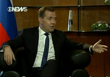 Кадр интервью Дмитрия Медведева бразильскому телеканалу Globo
