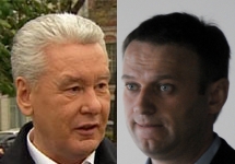 Сергей Собянин и Алексей Навальный