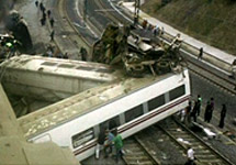 Железнодорожная катастрофа в Испании. Кадр CNN