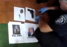 Обыск в штаб-квартире Femen. Кадр видео "Украинской правды"