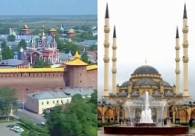 Коломенский кремль и мечеть в Грозном
