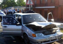 Автомобиль Ахмеда Котиева после покушения. Фото: 06.mvd.ru