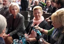 Елена Мизулина и Ольга Баталина во время визита в Лейпциг. Фото Queer.De
