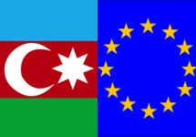 Флаги Азербайджана и ЕС