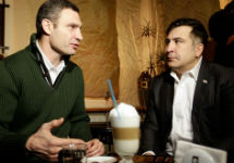 Встреча Кличко и Саакашвили. Фото пресс-службы УДАРа