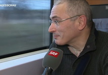 Михаил Ходорковский в Швейцарии. Кадр SRF