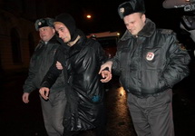 Задержание Петра Павленского на акции "Свобода". Фото Вадима Лурье