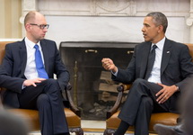 Арсений Яценюк и Барак Обама. Фото: whitehouse.gov