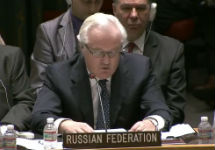 Виталий Чуркин на заседании СБ ООН. Кадр webtv.un.org