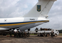 Военно-транспортный самолет Ил-76 украинских ВВС. Фото ТСН