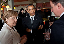Барак Обама, Ангела Меркель и Дэвид Кэмерон. Фото пресс-службы Белого Дома США