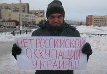Андрей Романов на пикете. Фото: vk.com/sigma_mng