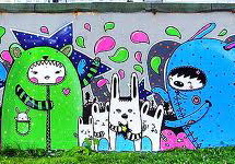 Граффити на Шуваловском проспекте в Петербурге. Фото: interesniy-spb.livejournal.com