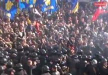 Беспорядки в Киеве. Кадр видеозаписи