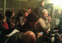 Задержанные на лекции о Майдане. Фото: А. Щербаков