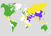 Карта свободы интернета. С сайта freedomhouse.org