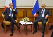 Владимир Путин и Франсуа Олланд. Фото пресс-службы Кремля