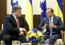 Петр Порошенко и Тони Эбботт. Фото пресс-службы президента Украины