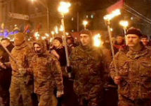 Факельное шествие в Киеве. Кадр EuroNews