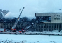Пожар в здании ИНИОН. Фото: Юрий Тимофеев/Грани
