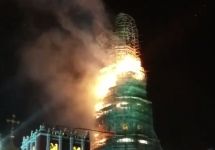 Пожар в Новодевичьем монастыре. Кадр видеозаписи