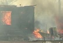 Пожары в Хакасии. Кадр видеозаписи