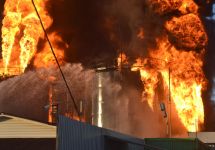 Пожар на нефтебазе под Киевом. Фото: mns.gov.ua