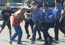 Нападение на человека в футболке "СССР", Харьков. Фото: @itsector