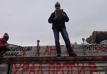 Акция протеста дальнобойщиков под Екатеринбургом. Фото с сайта Ura.Ru 