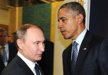 Владимир Путин и Барак Обама в Париже. Фото пресс-службы Кремля