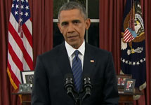 Барак Обама. Кадр трансляции выступления