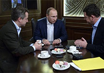 Владимир Путин и немецкие журналисты. Фото: kremlin.ru