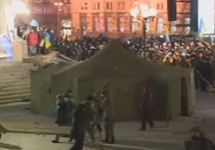 Палатка на площади Независимости, ночь с 20 на 21.02.2016. Источник: pravda.com.ua