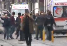 На месте теракта в Стамбуле. Кадр Hürriyet-TV