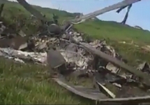 Азербайджанский вертолет, сбитый в Нагорном Карабахе. Кадр видео с youtube-канала TheNkrArmyChannel