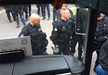 Задержание российских болельщиков во Франции. Фото: @Shprygin 