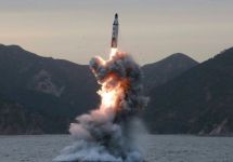 Запуск ракеты с подводной лодки КНДР. Фото: kcna.kp

