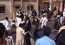 На месте взрыва в пакистанском городе Кветта. Фото: aljazeera.com