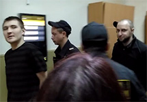 Максим Панфилов и Дмитрий Бученков в суде, 29.08.2016